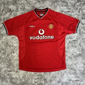 Vintage Umbro Sportwool Mens M Manchester United F.C. Football Jersey WEY #22